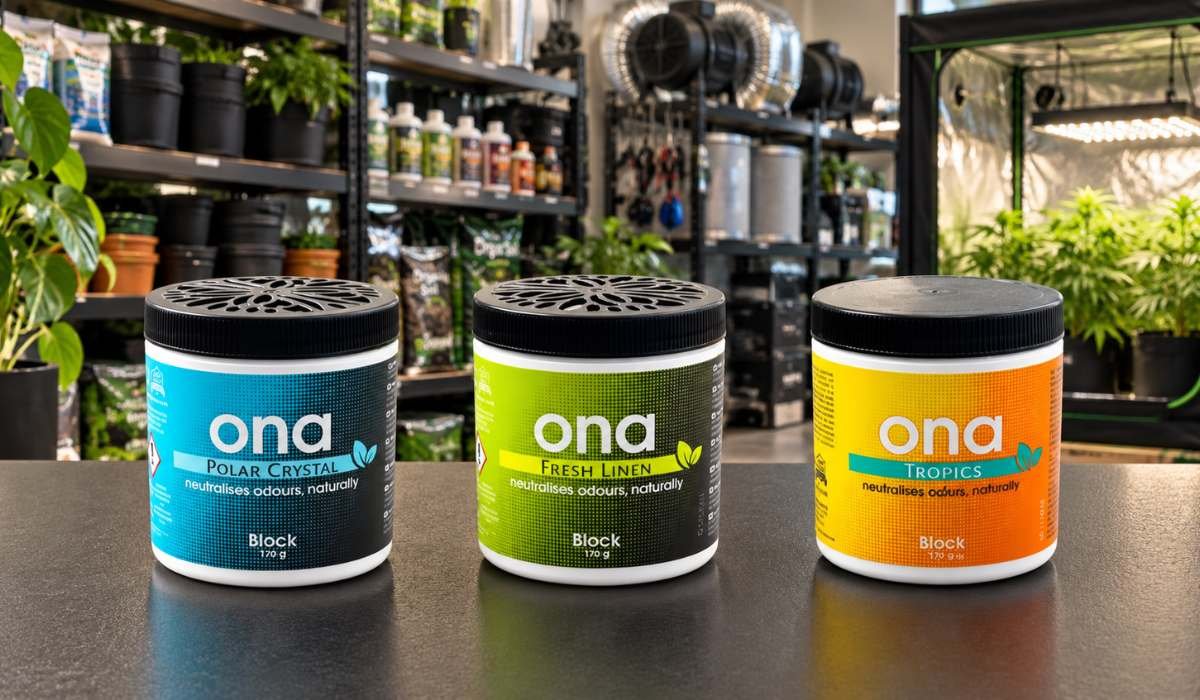 ONA Block Geruchsneutralisierer 170 g in Polar Crystal, Fresh Linen und Tropics im Growshop