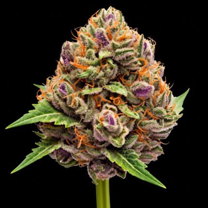 Wedding Cake Feminisiert – Twins Garden Seeds Blütenaufnahme vor schwarzem Hintergrund