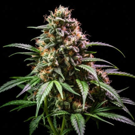 Zkittlez Feminisiert – Twins Garden Seeds Blütenaufnahme vor schwarzem Hintergrund
